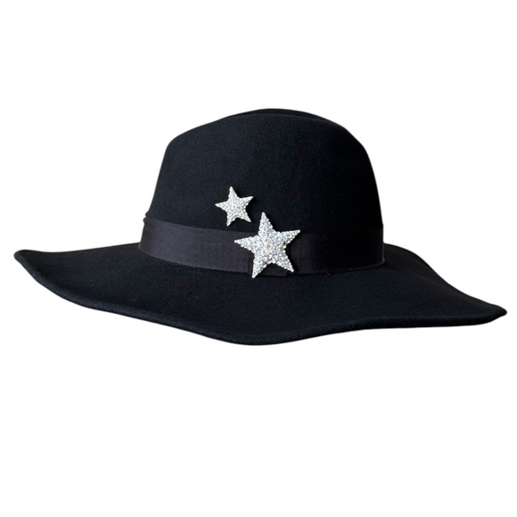 NWT Nikki Beach Astrid Wool Western Hat in Black One Size - Picture 2 of 11